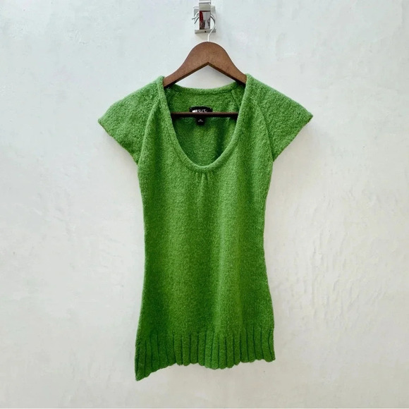 Paul Frank || Wool Blend Scoop Neck Sweater Top Green XS - Picture 1 of 8